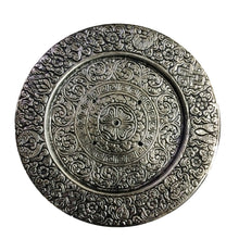 Load image into Gallery viewer, Aluminum Tibetan Round Shaped Incense Burner- 5.5'' Diameter