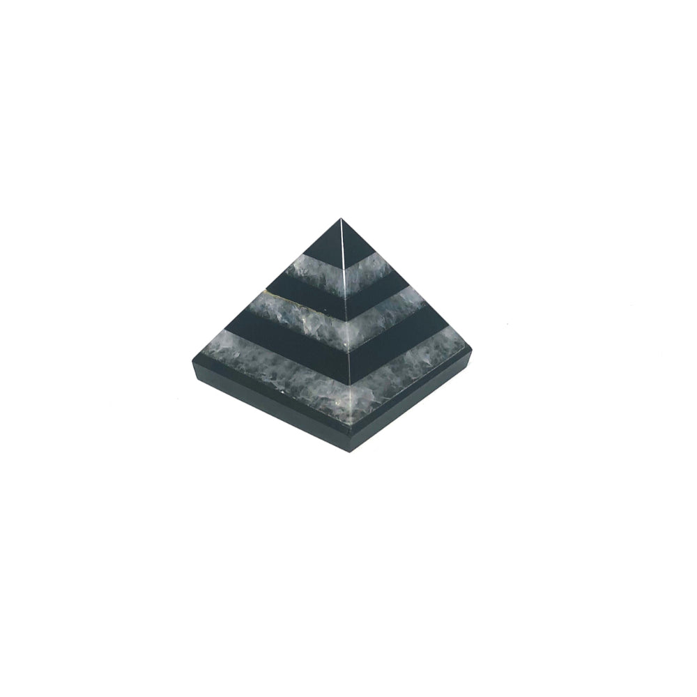 Black and White Agate Pyramid Large