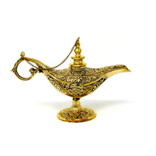 Load image into Gallery viewer, Brass Aladin Lamp (8'') Gold Finish