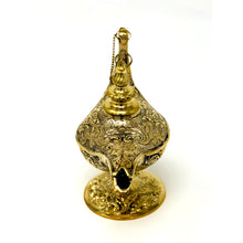 Load image into Gallery viewer, Brass Aladin Lamp (8'') Gold Finish