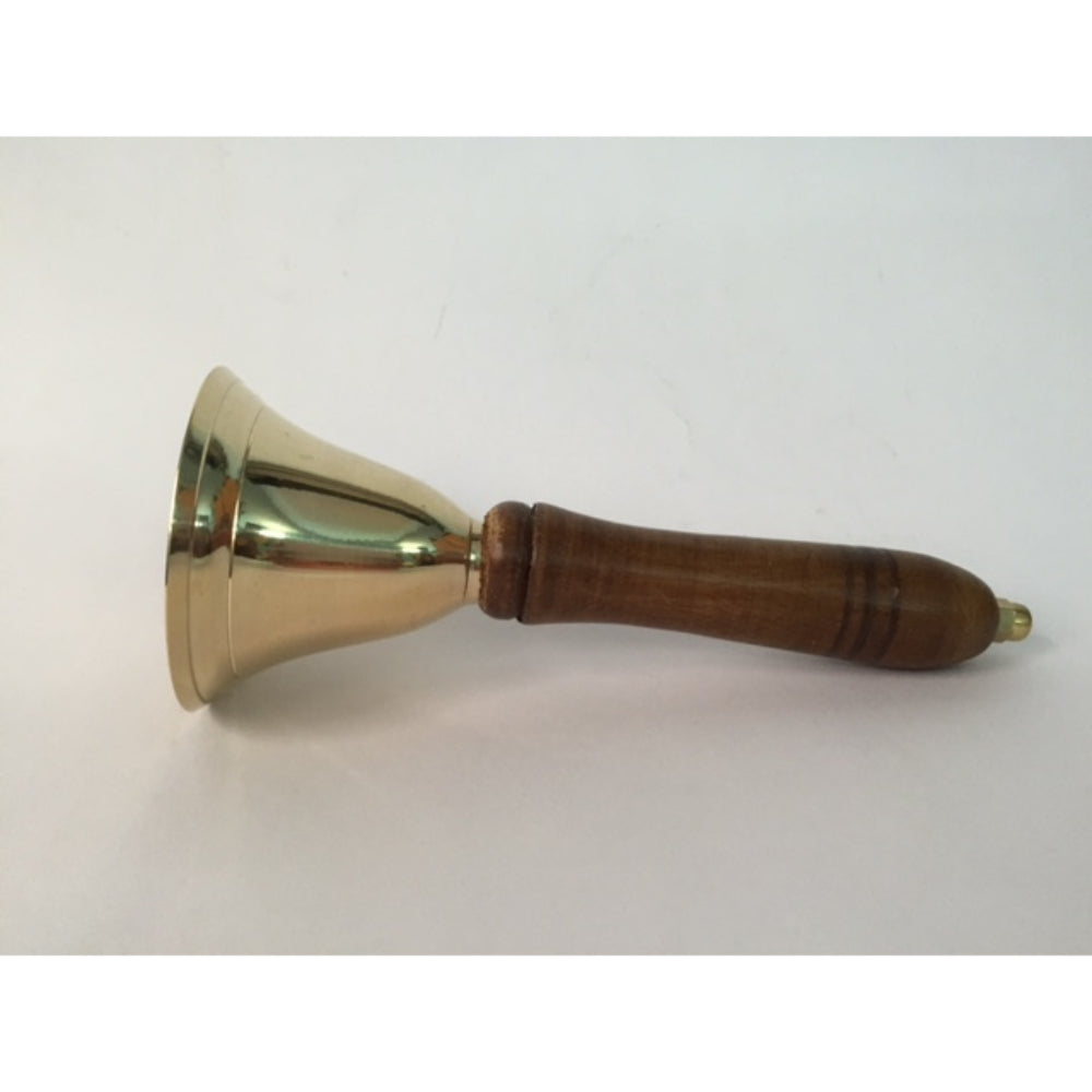 Brass Bell with Wood Handle Small