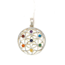 Load image into Gallery viewer, Flower of Life 7 Chakra Pendant(L)