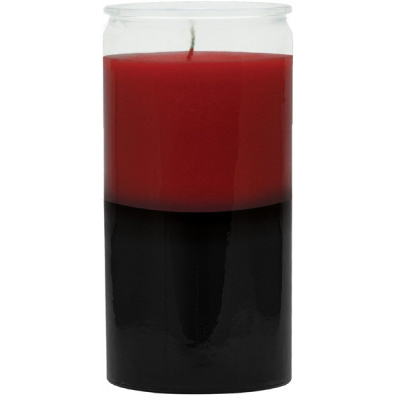 14 Days Red and black glass candle