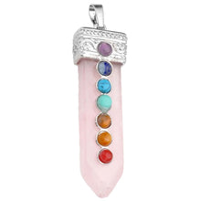 Load image into Gallery viewer, Rose Quartz Chakra Flat Pendant