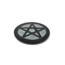 Load image into Gallery viewer, Stone Incense & Cone Burner Round Pentacle 4inch