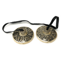 Load image into Gallery viewer, Tibetan Brass Cymbals 8 Lucky Symbols