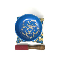 Load image into Gallery viewer, Tibetan Singing Bowl 7 Chakra Blue, Throat Chakra (Vishuddha)