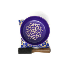 Load image into Gallery viewer, Tibetan Singing Bowl 7 Chakra Violet, Crown Chakra (Sahasrara)