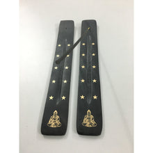 Load image into Gallery viewer, Wood 10'' Ash catchers Buddha Black (pack of 12)