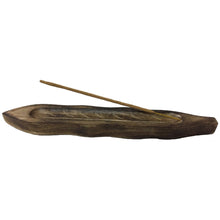 Load image into Gallery viewer, Wood Boat shaped Incense holder- 11 inch