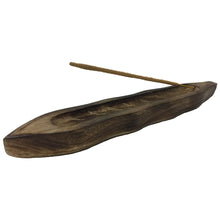 Load image into Gallery viewer, Wood Boat shaped Incense holder- 11 inch