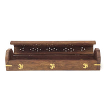 Load image into Gallery viewer, Wooden Coffin Box (Om)