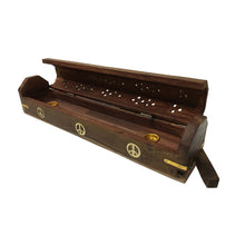 Load image into Gallery viewer, Wooden Coffin Box (Peace)