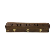 Load image into Gallery viewer, Wooden Coffin Box (Peace)