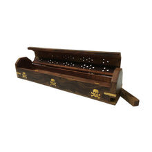 Load image into Gallery viewer, Wooden Coffin Box (Skull)