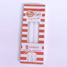 Load image into Gallery viewer, White 8&quot;  pack candle
