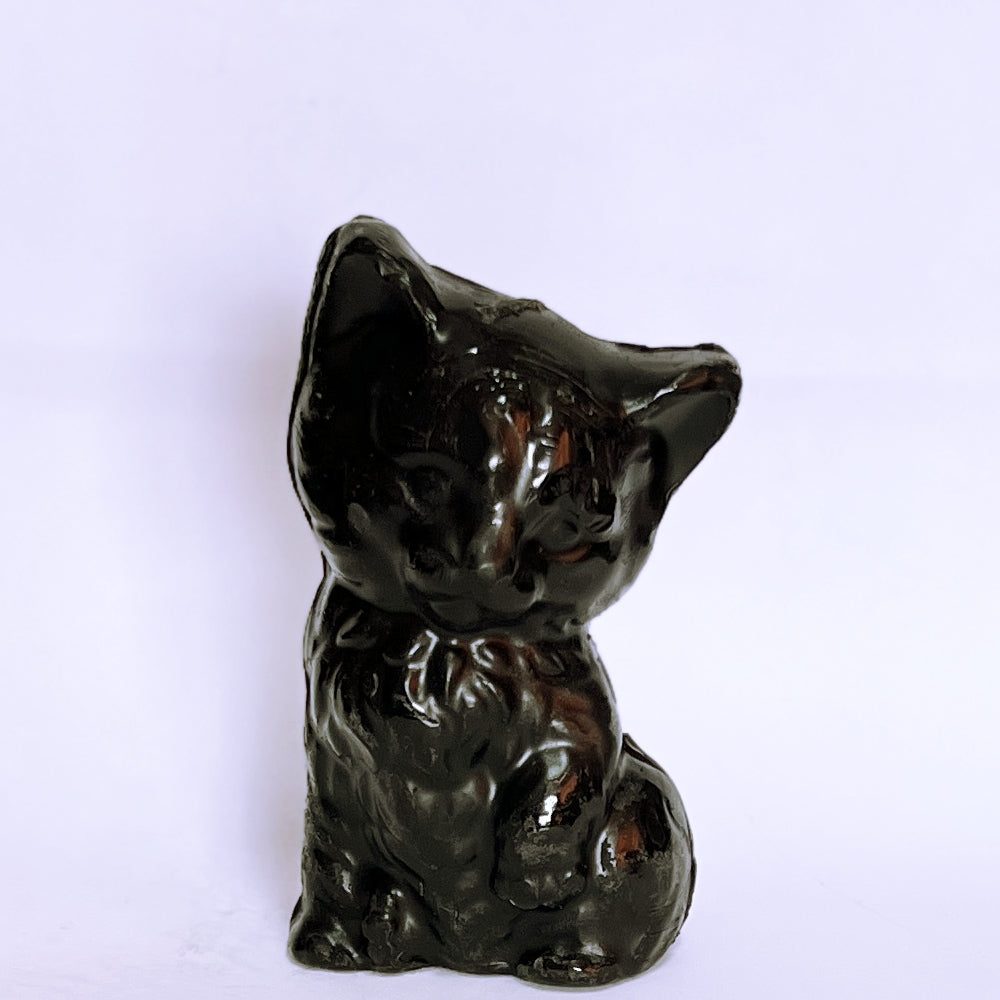 Black Cat Image candle