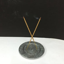 Load image into Gallery viewer, Aluminum Tibetan Round Shaped Incense Burner- 5.5&#39;&#39; Diameter
