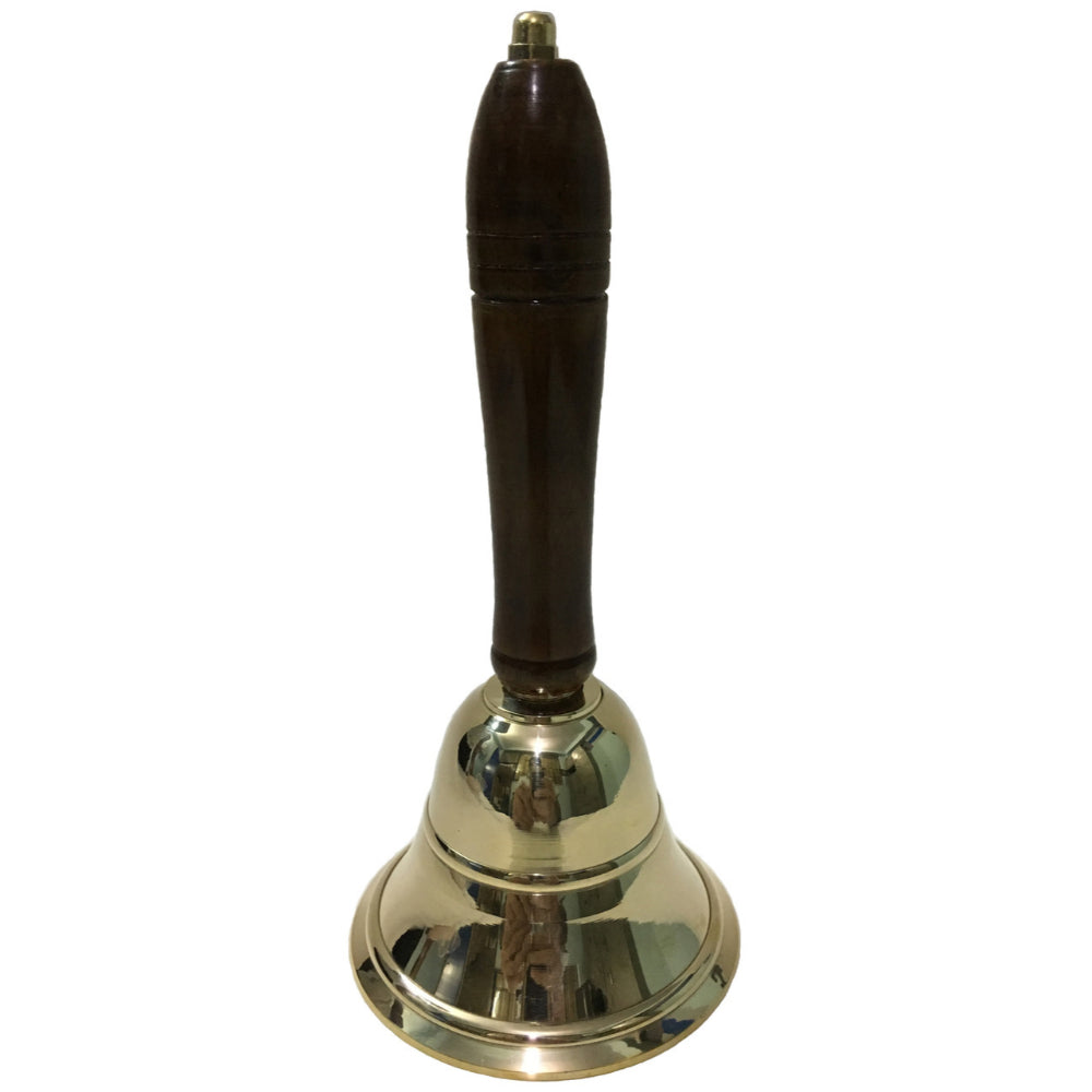 Brass Bell Wooden Handle Large