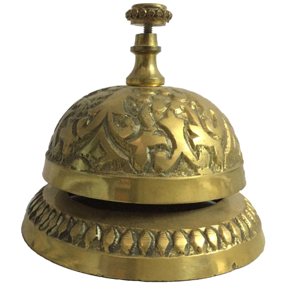 Brass Desk Bell, Victorian Style, 3inch