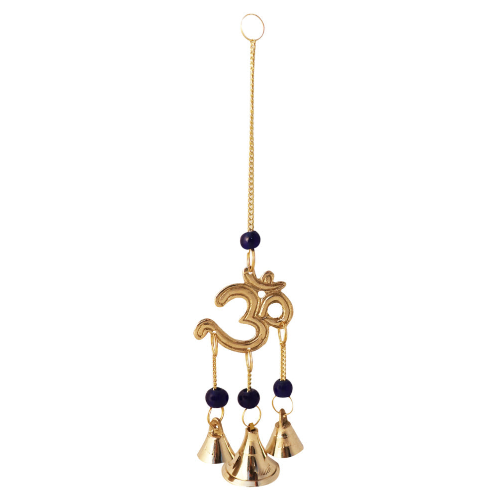 Brass Wind Chime with bells Om
