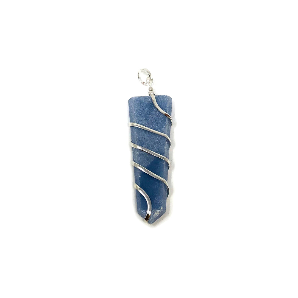 Flat Wire wrapped pendant Angelite