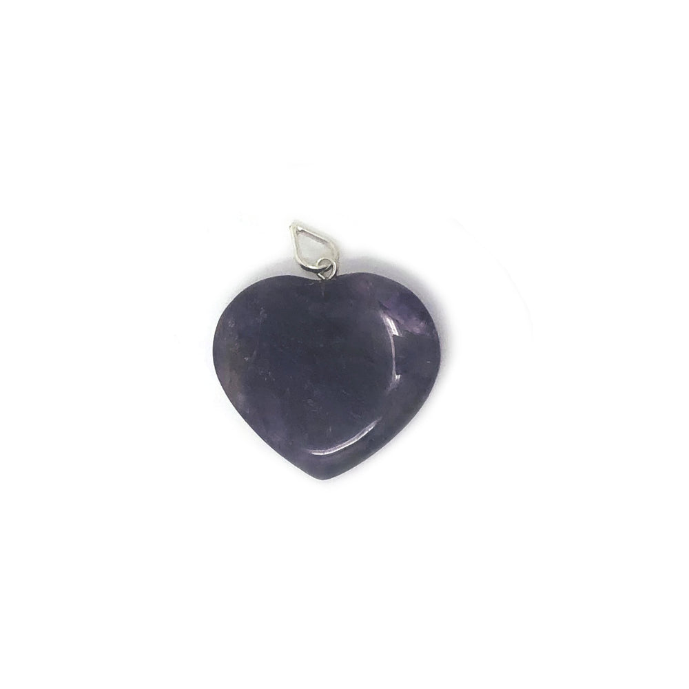 Heart shaped pendants Amethyst 1inches