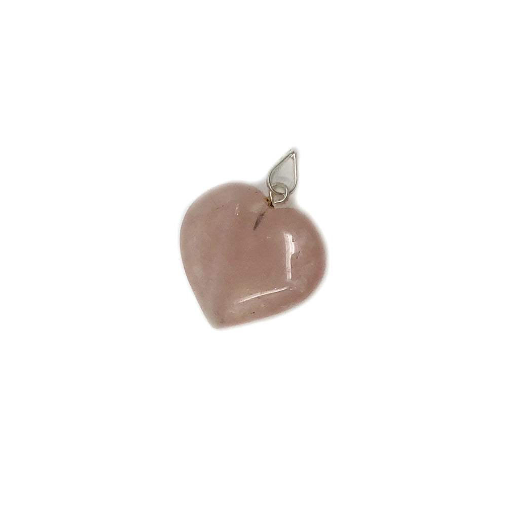Heart shaped pendants Rose Quartz 1inches