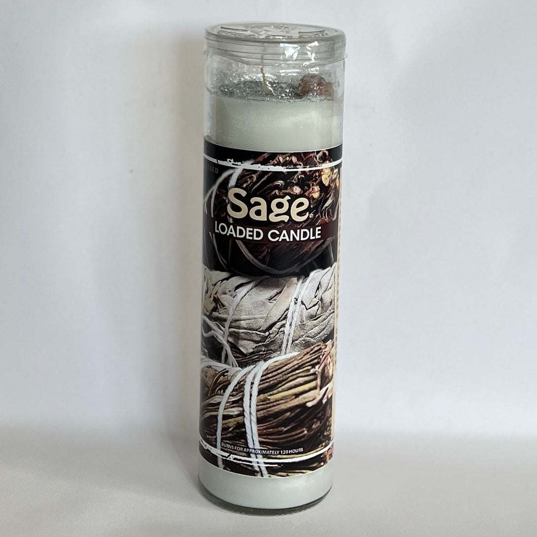 Loaded Sage glass candle