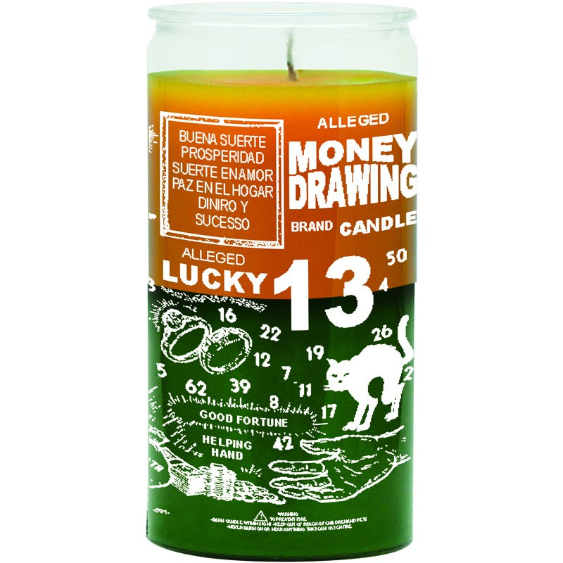 14 Days Money Drawing glass candle
