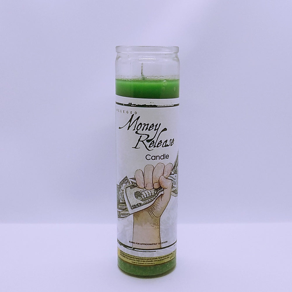 Money Release glass candle