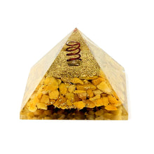 Load image into Gallery viewer, Orgone Energy Pyramid Yellow Aventurine (60-65mm) #7
