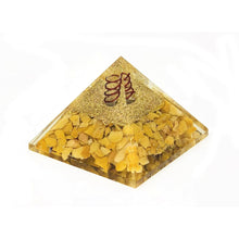 Load image into Gallery viewer, Orgone Energy Pyramid Yellow Aventurine (60-65mm) #7
