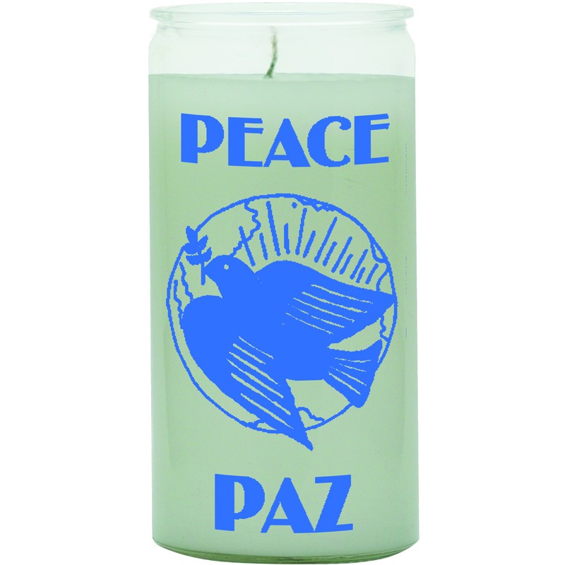 14 Days Peace glass candle