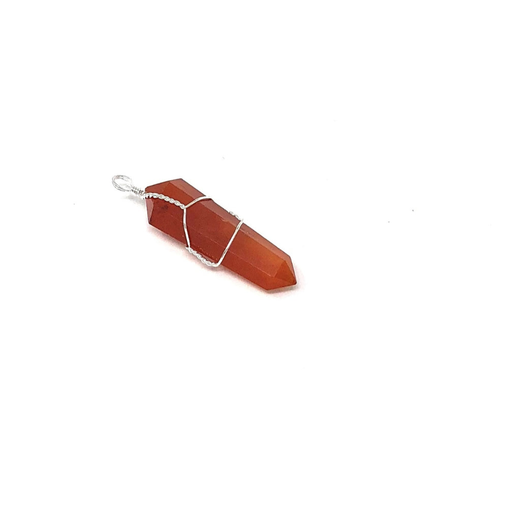Red Carnelian Wire wrapped Pendant