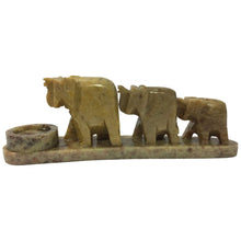 Load image into Gallery viewer, Stone 3 Elephant in line Burner.
