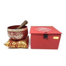 Load image into Gallery viewer, Tibetan Singing Bowl 7 Chakra Red, Root Chakra (Muladhara)
