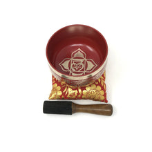 Load image into Gallery viewer, Tibetan Singing Bowl 7 Chakra Red, Root Chakra (Muladhara)
