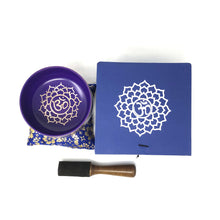 Load image into Gallery viewer, Tibetan Singing Bowl 7 Chakra Violet, Crown Chakra (Sahasrara)
