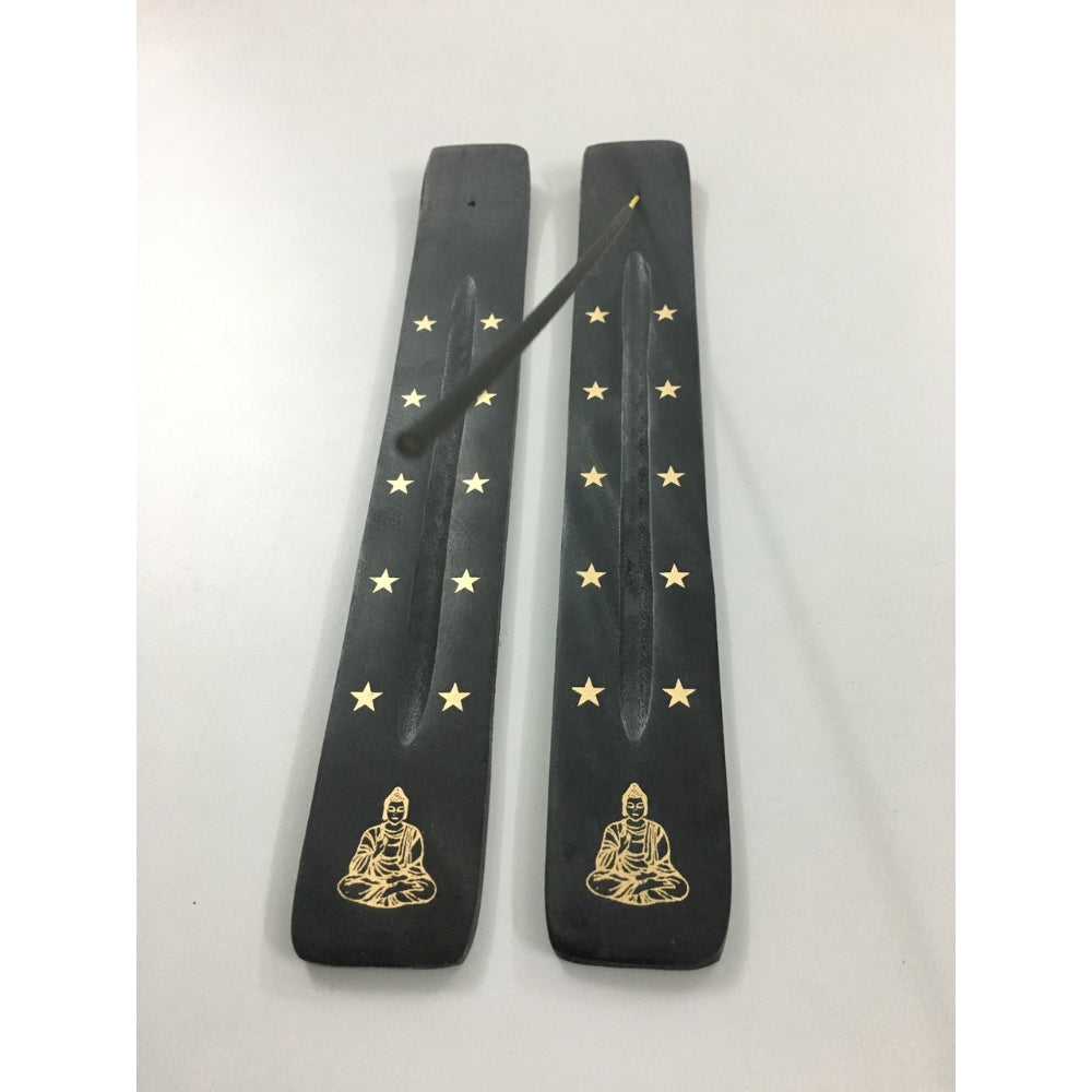 Wood 10'' Ash catchers Buddha Black (pack of 12)