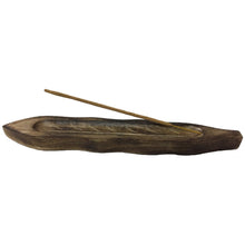 Load image into Gallery viewer, Wood Boat shaped Incense holder- 11 inch
