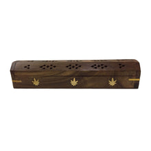 Load image into Gallery viewer, Wooden Coffin Box (Cannabis)
