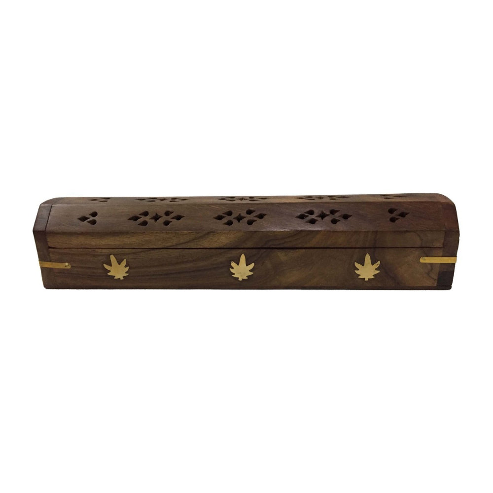 Wooden Coffin Box (Cannabis)