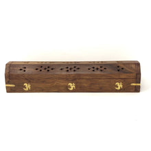 Load image into Gallery viewer, Wooden Coffin Box (Om)
