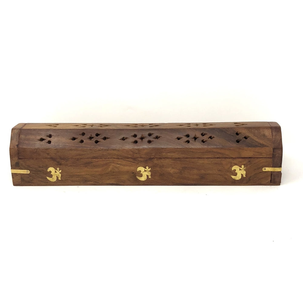 Wooden Coffin Box (Om)