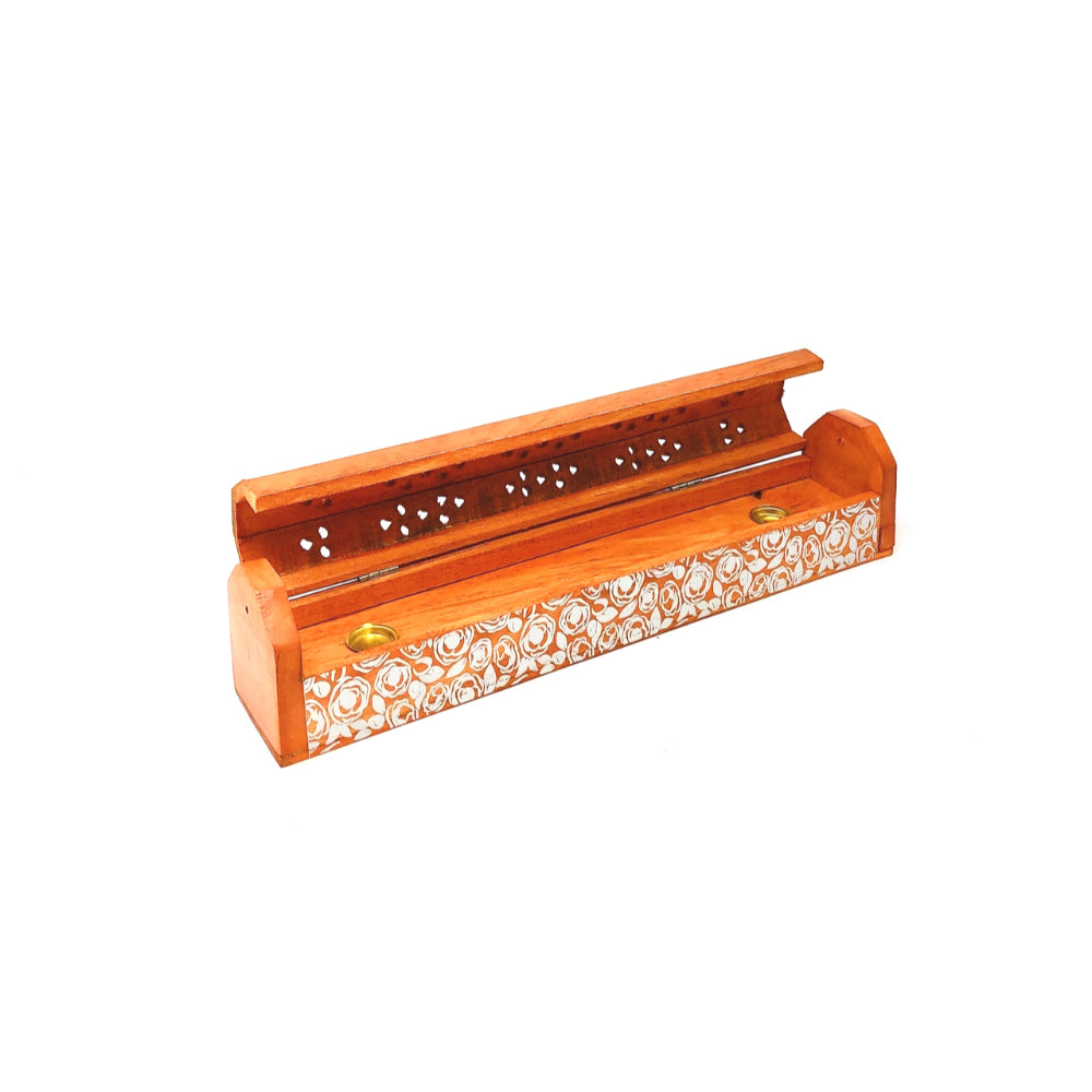 Wooden Coffin Box (Orange silver)