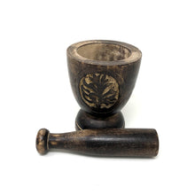 Load image into Gallery viewer, Wooden Mortar &amp; Pestle Tree of Life 3 x5
