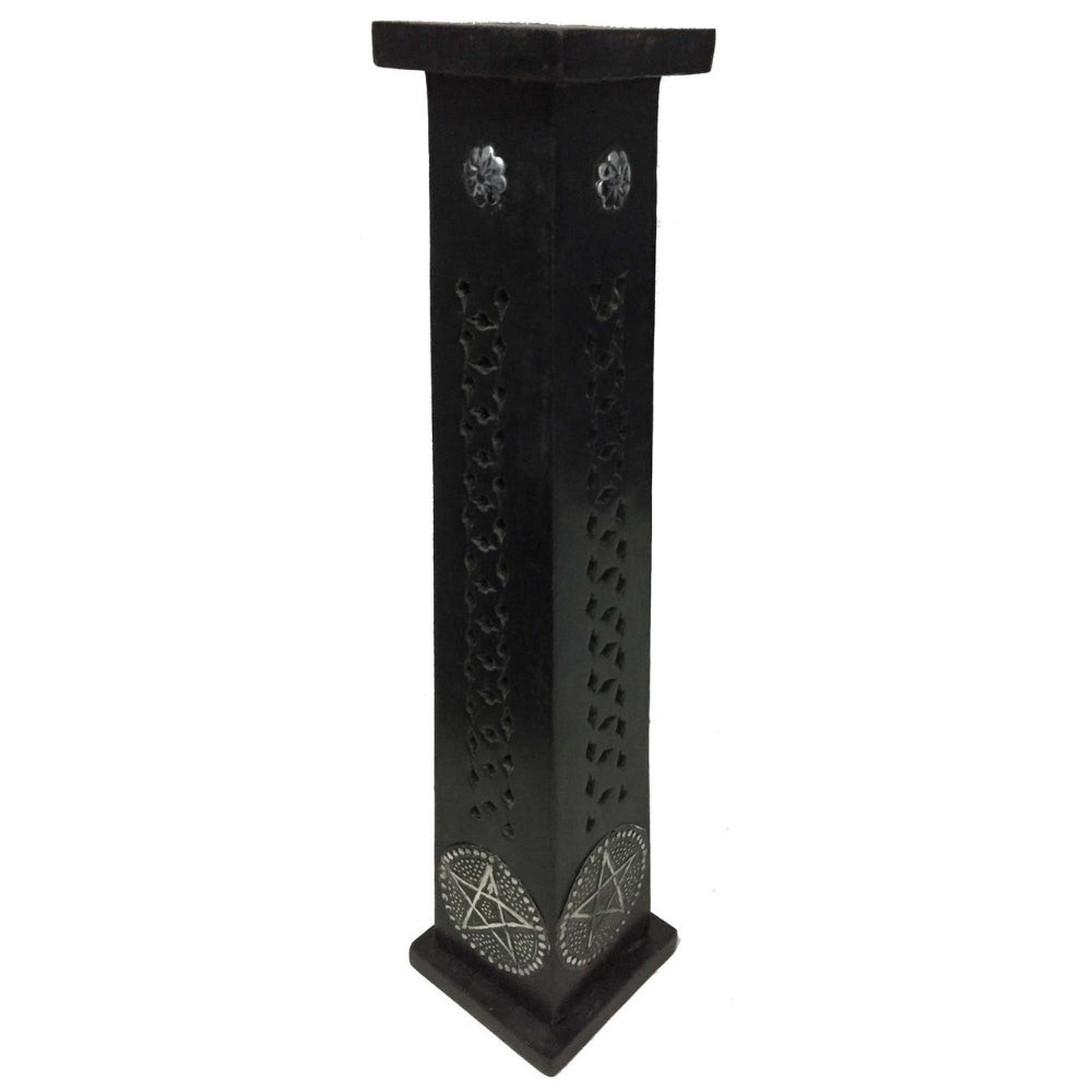 Wooden Tower Burner, Black Pentacle